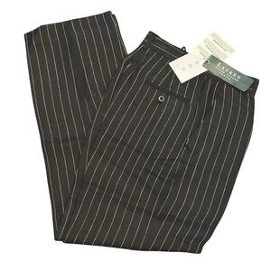 Lauren Ralph Lauren Black Pinstripe Dress Pants